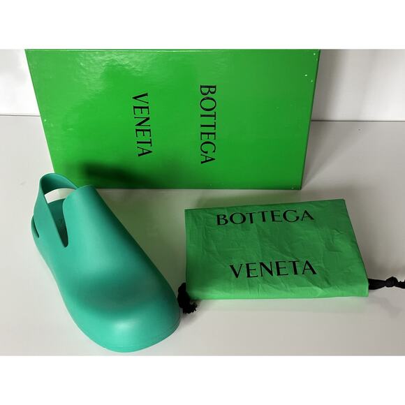 Bottega Veneta Matt Rubber Turquoise Sandals 8 US (41 Euro) 658767 IT NIB $600 main image 10